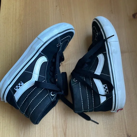 Vans Off The Wall High Top Black Suede Skateboard Shoes 500714 - Picture 5 of 14